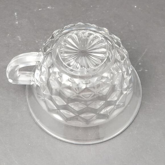 1 Fostoria American Cubist Punch Bowl Cup Flare Rim 2.5" Tall Vtg Tableware - Picture 9 of 10